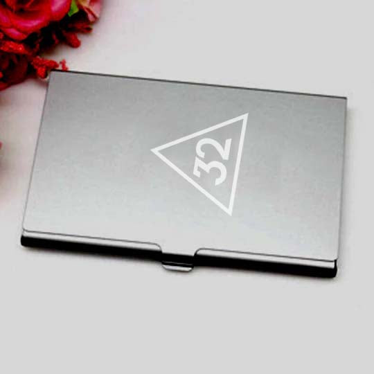 32nd Degree Scottish Rite Business Card Holder - Various Colors - Bricks Masons