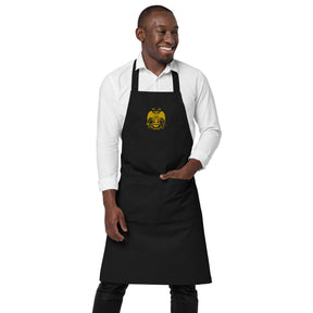 32nd Degree Scottish Rite Kitchen Apron - Wings Down Various Organic Cotton Colors - Bricks Masons