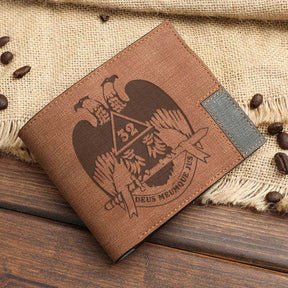 32nd Degree Scottish Rite Wallet - Wings Down Leather Various Colors - Bricks Masons