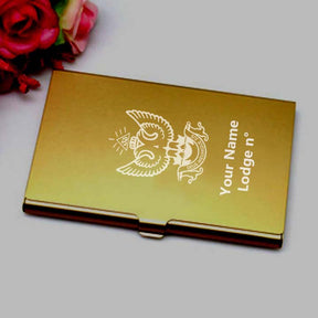 33rd Degree Scottish Rite Business Card Holder - Wings Up Various Colors - Bricks Masons