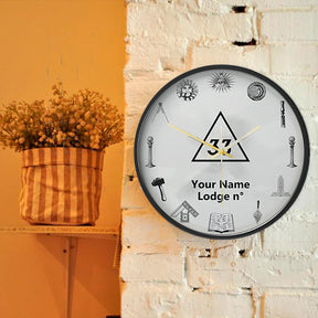 33rd Degree Scottish Rite Clock - Frame with LED - Bricks Masons