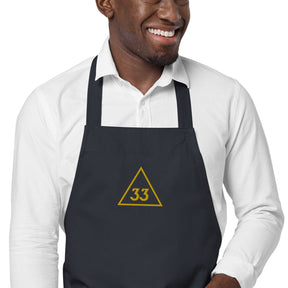 33rd Degree Scottish Rite Kitchen Apron - Various Organic Cotton Colors - Bricks Masons