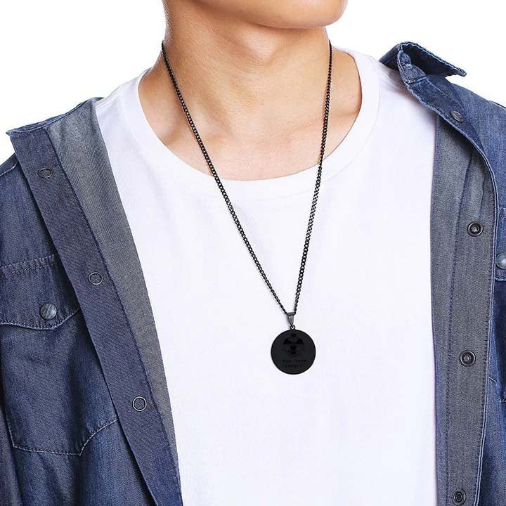 33rd Degree Scottish Rite Necklace - Wings Down Various Stainless Steel Colors - Bricks Masons