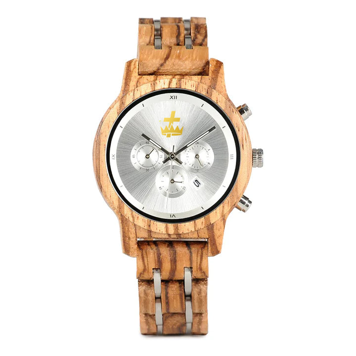 Knights Templar Commandery Wristwatch - Various Wood Colors - Bricks Masons