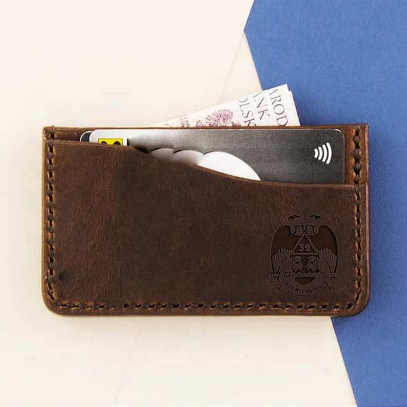 32nd Degree Scottish Rite Wallet - Wings Down Dark Brown - Bricks Masons