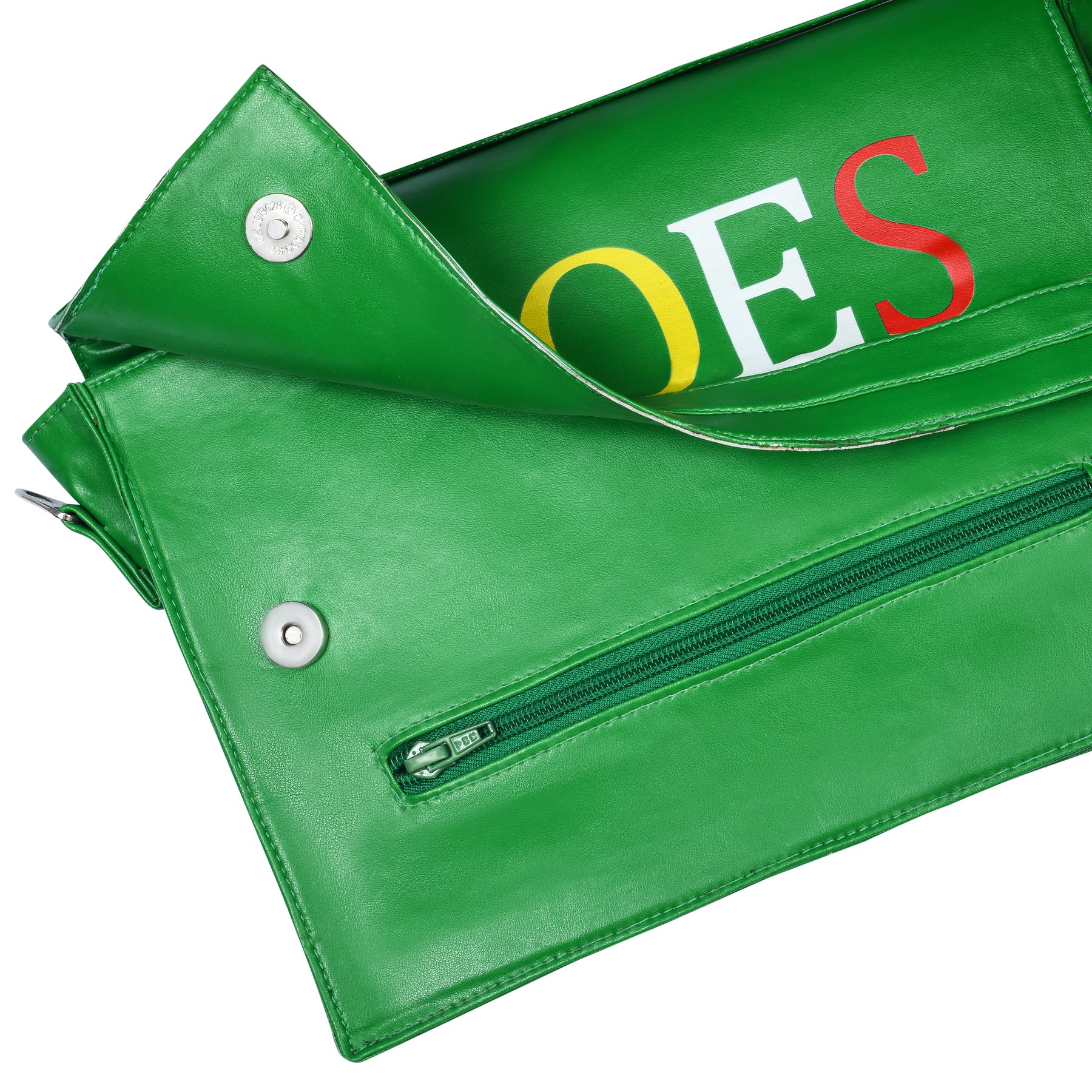 OES Handbag - Green Leather - Bricks Masons