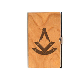 Past Master Blue Lodge Business Card Holder - (RFID Protection) - Bricks Masons