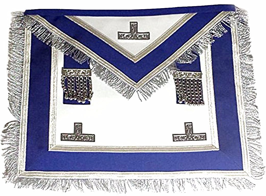 Worshipful Master Past Master Blue Lodge Canada Regulation Apron - Royal Blue - Bricks Masons