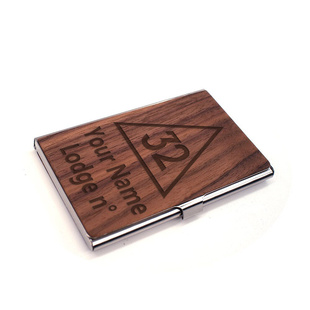 32nd Degree Scottish Rite Business Card Holder - (RFID Protection) - Bricks Masons