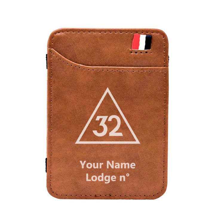 32nd Degree Scottish Rite Wallet - Black & Brown - Bricks Masons