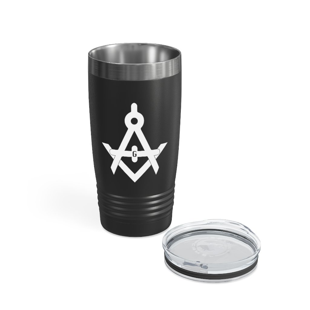 Master Mason Blue Lodge Ringneck Tumbler - Various Colors Square & Compass G - Bricks Masons