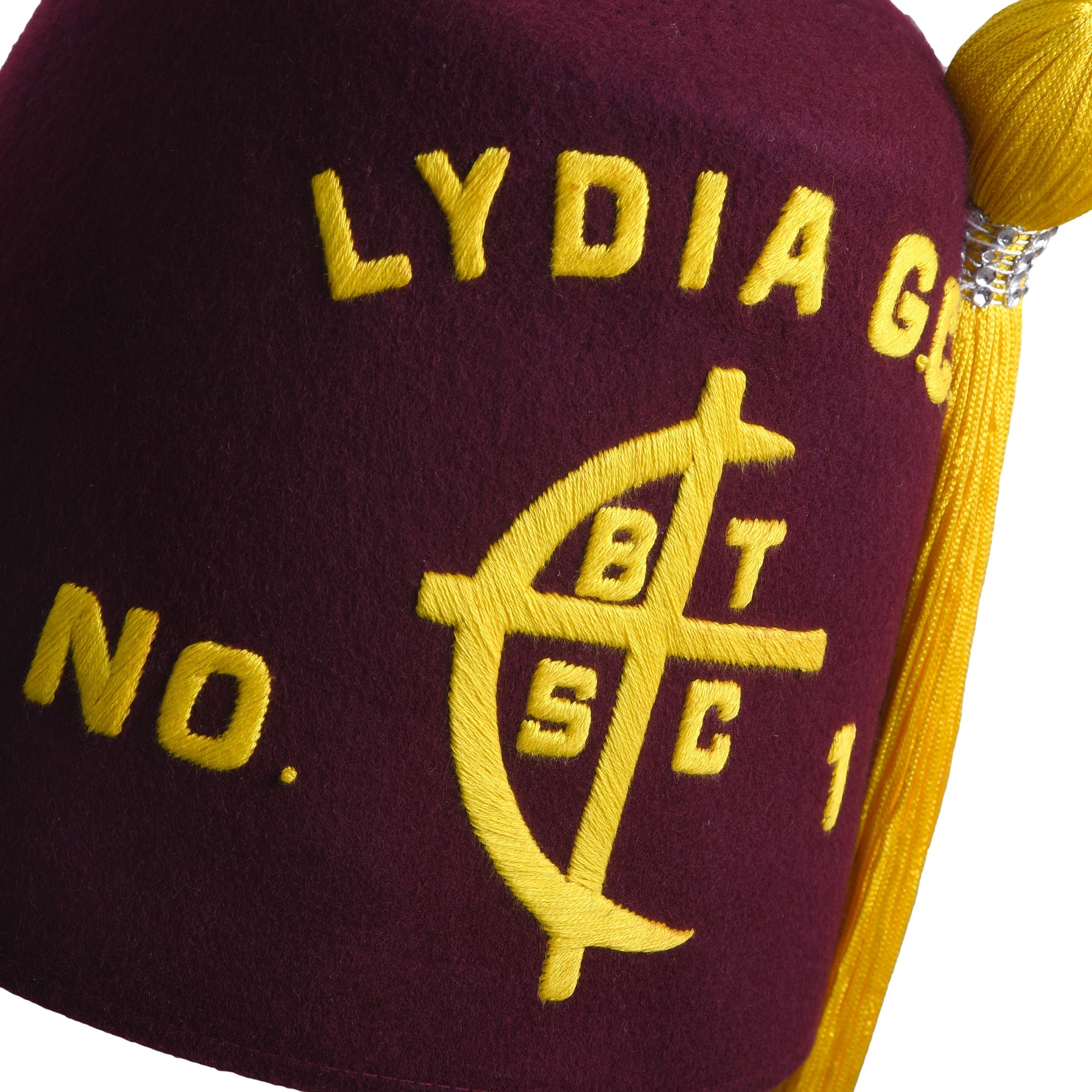 Lady Knights Crusaders Fez Hat - Red With Gold Tassel - Bricks Masons
