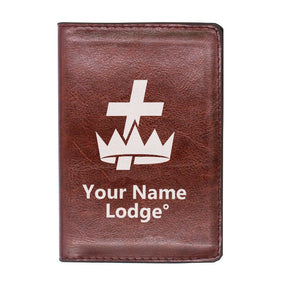 Knights Templar Commandery Wallet - Black & Brown - Bricks Masons