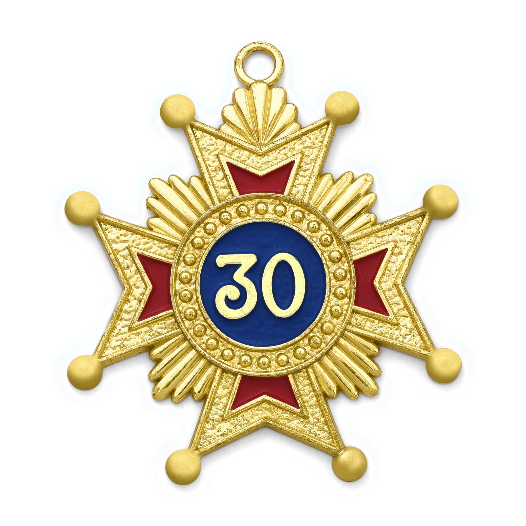 30th Degree Rose Croix Scottish Rite Collar Jewel - Gold Plated - Bricks Masons