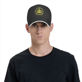 Past Master Blue Lodge Baseball Cap - Free & Accepted Mason Adjustable - [Multiple Colors] - Bricks Masons