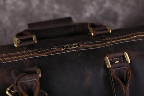 Order Of Malta Travel Bag - Genuine Vintage Leather - Bricks Masons