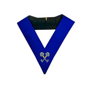 Treasurer Blue Lodge Collar - Royal Blue - Bricks Masons