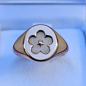 Masonic Ring - Forget Me Not 14K Rose Gold - Bricks Masons