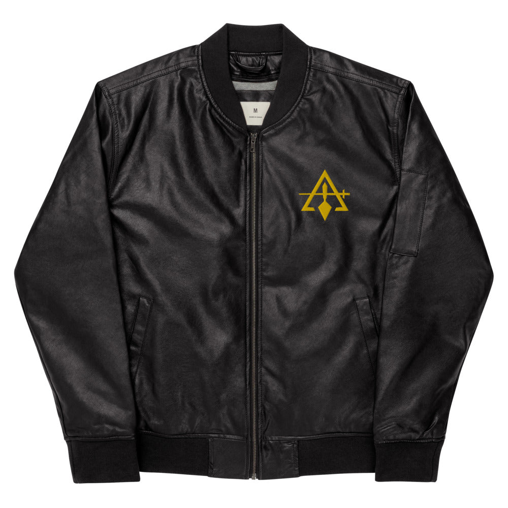 Council Jacket - Leather Golden Embroidery - Bricks Masons