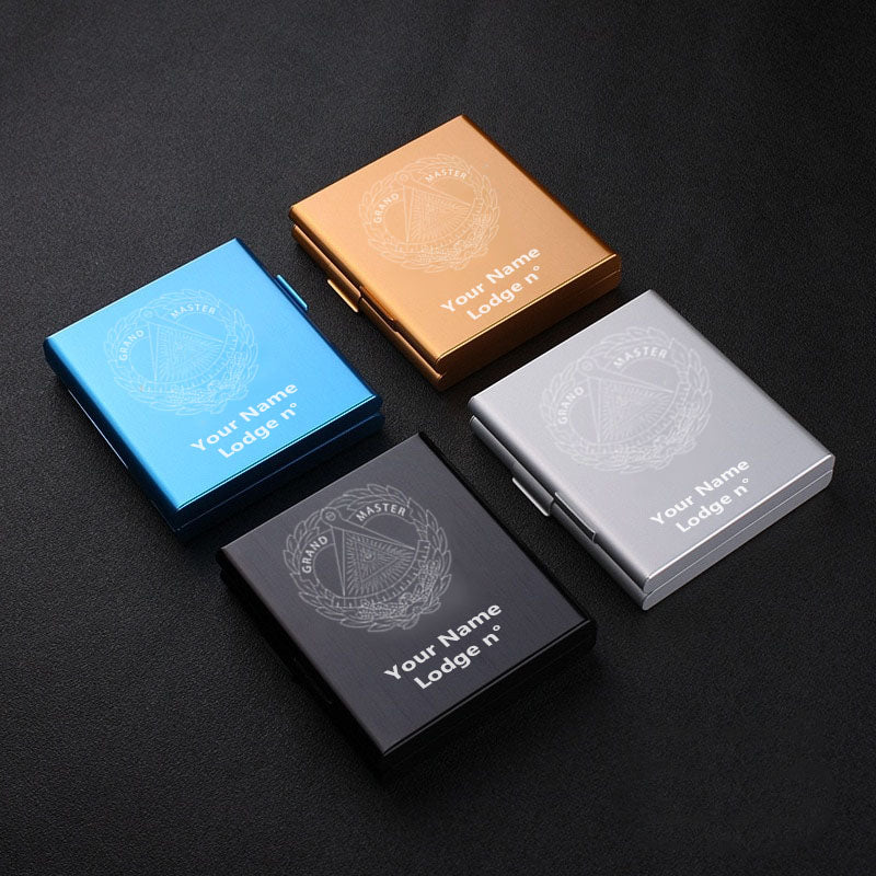 Grand Master Blue Lodge Cigarette Case - Various Colors - Bricks Masons