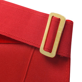 High Priest Royal Arch Chapter Apron - Red Velvet & Gold Embroidery - Bricks Masons