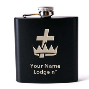 Knights Templar Commandery Flask - 2 Shot Glasses & Funnel - Bricks Masons