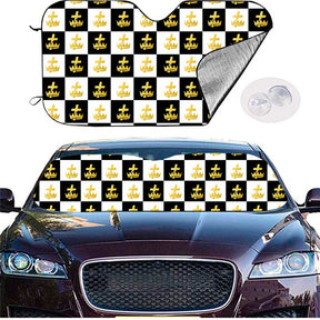 Knights Templar Commandery Windshield Cover - (Gold/White) - Bricks Masons