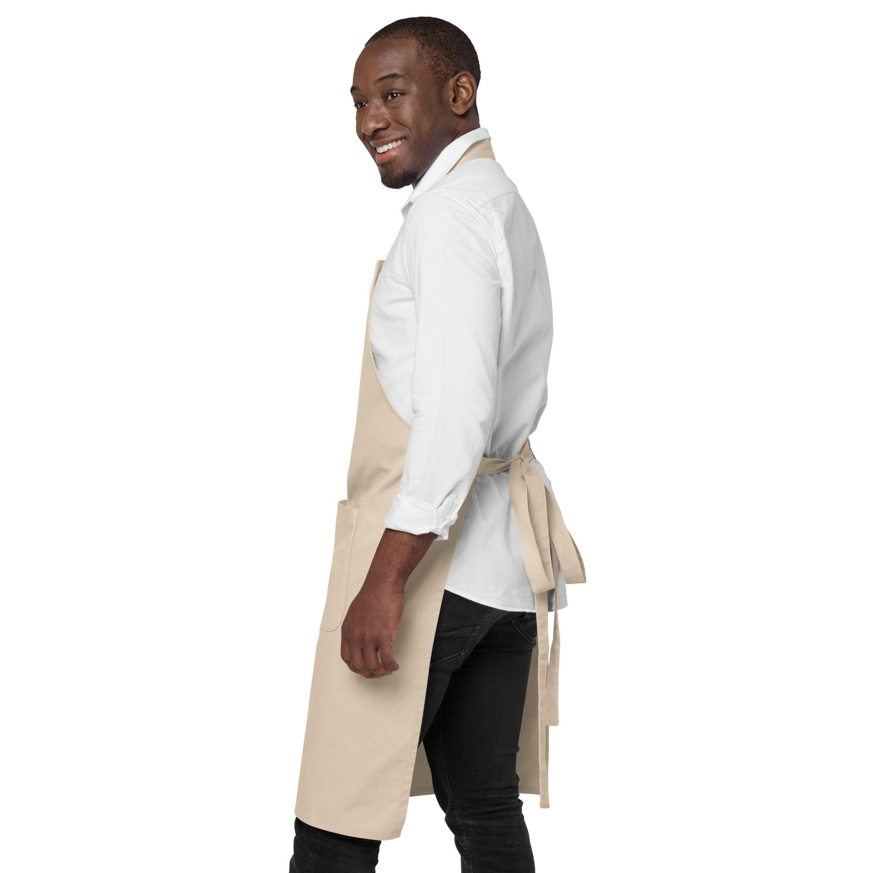 Master Mason Bllue Lodge Kitchen Apron - Fork Square and Compass Embroidery - Bricks Masons