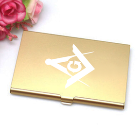 Master Mason Blue Lodge Business Card Holder - Various Colors - Bricks Masons