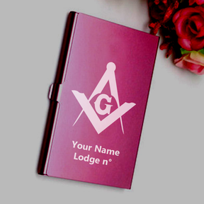 Master Mason Blue Lodge Business Card Holder - Various Colors - Bricks Masons