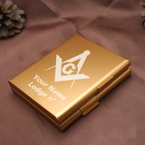 Master Mason Blue Lodge Cigarette Case - Various Colors - Bricks Masons