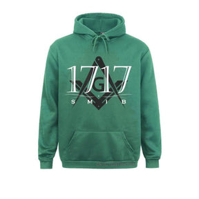 Master Mason Blue Lodge Hoodie - 1717 SMIB Square and Compass G [Multiple Colors] - Bricks Masons