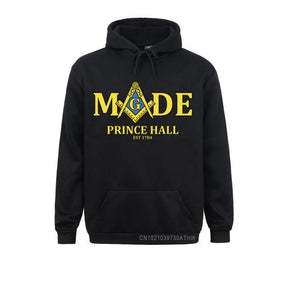Master Mason Blue Lodge Hoodie - Made Mason Prince Hall Square and Compass G [Multiple Colors] - Bricks Masons