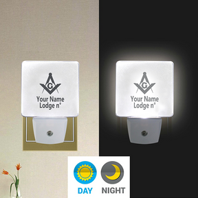 Master Mason Blue Lodge LED Sign - 2 Pieces Plug-in - Bricks Masons