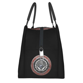 Master Mason Blue Lodge Lunch Bag - 3rd Degree Square and Compass with G Insulated - Bricks Masons