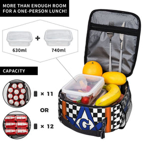 Master Mason Blue Lodge Lunch Bag - Thermal Insulated - Bricks Masons
