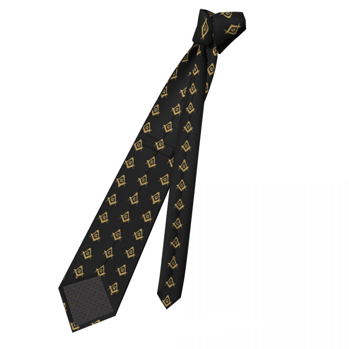 Master Mason Blue Lodge Necktie - Black & Gold - Bricks Masons