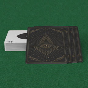 Master Mason Blue Lodge Playing Cards - Black & Gold - Bricks Masons