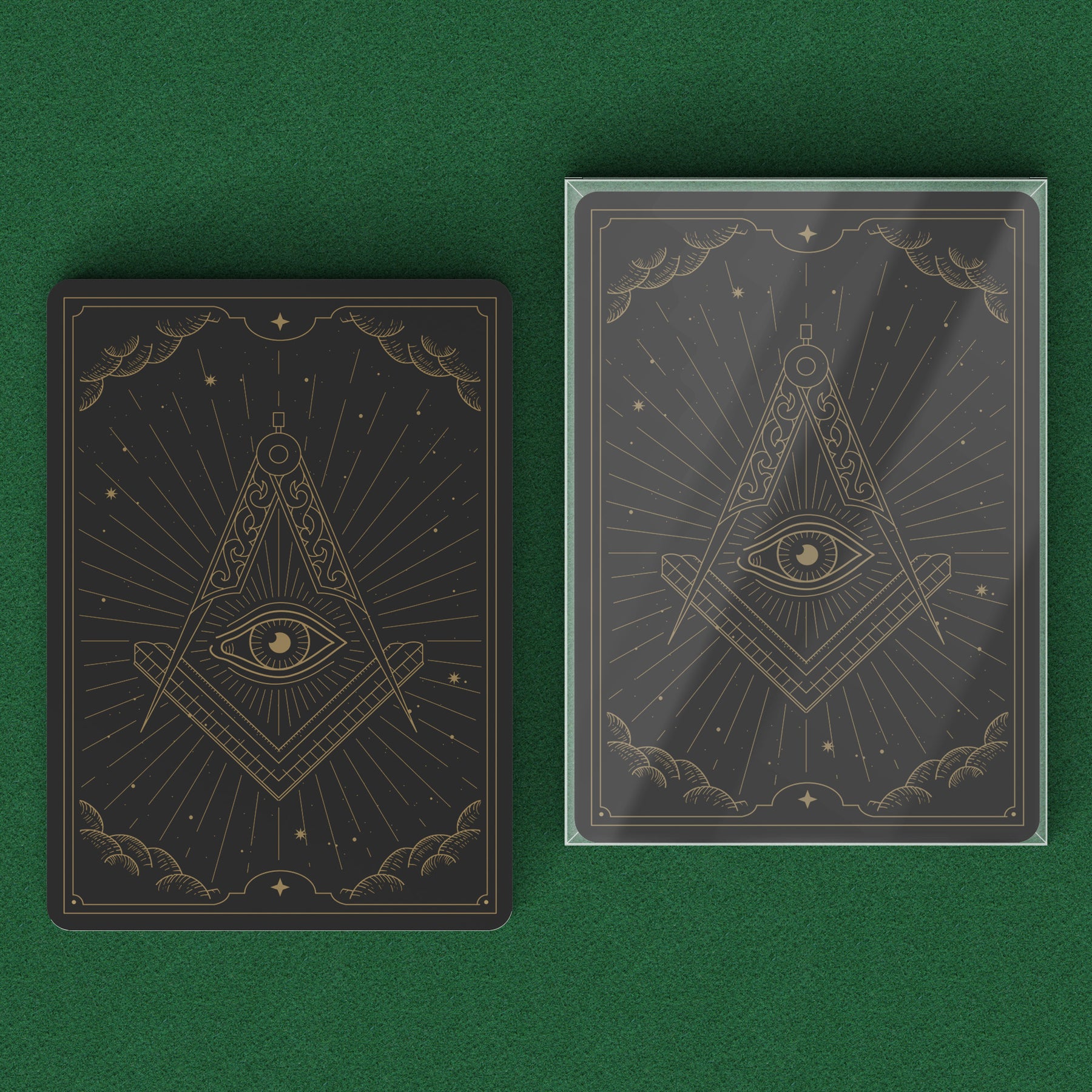 Master Mason Blue Lodge Playing Cards - Black & Gold - Bricks Masons