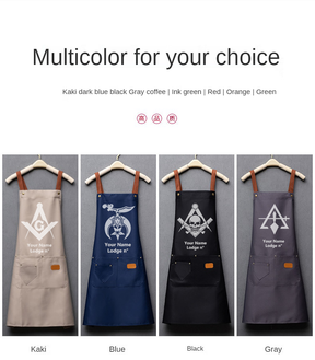 Master Mason Blue Lodge Work Apron - Various Colors - Bricks Masons