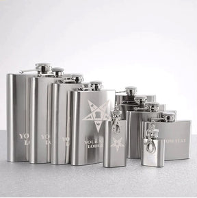 OES Flask - 1oz to 18oz - Bricks Masons