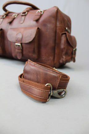 OES Travel Bag - Conker Brown Leather - Bricks Masons