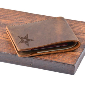 OES Wallet - Genuine Leather Bifold - Bricks Masons