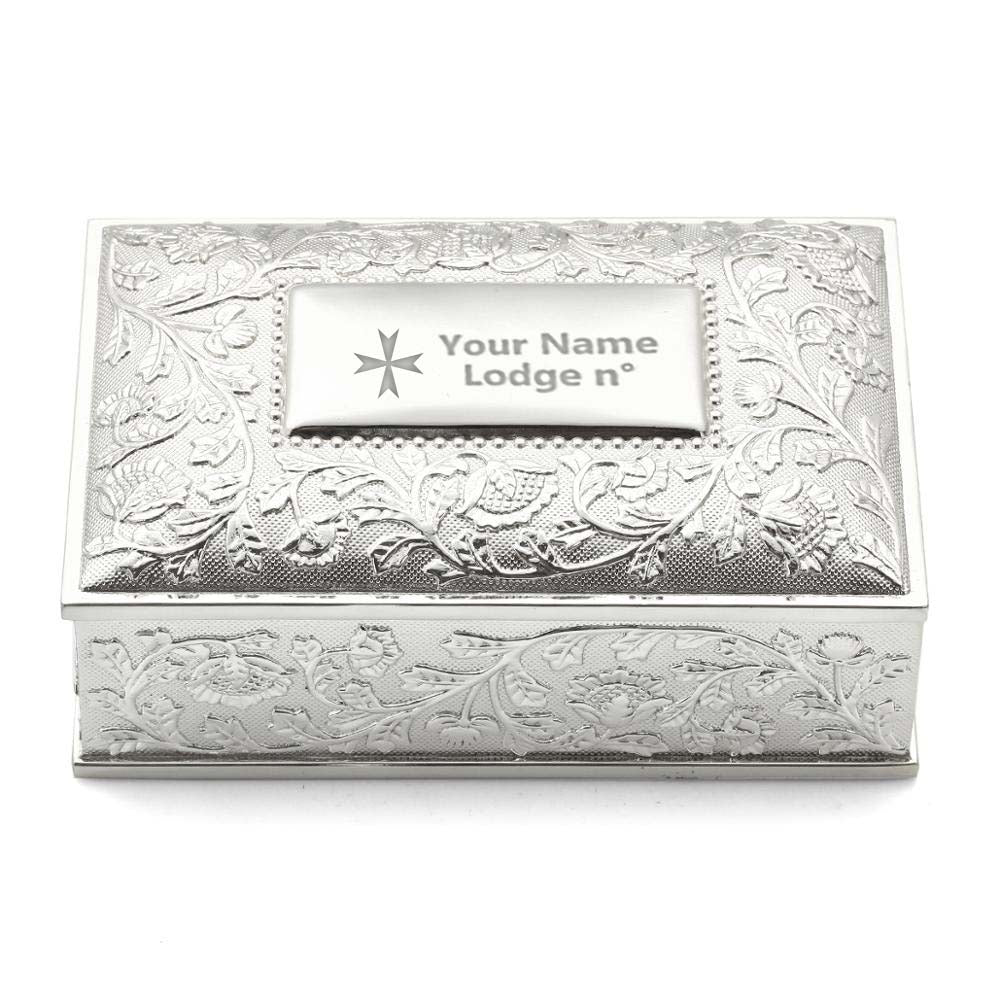 Order Of Malta Commandery Jewelry Box - Black Velvet Lining - Bricks Masons