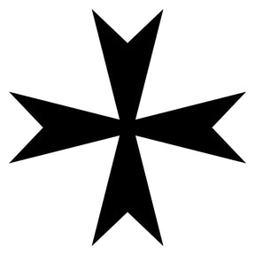 Order of Malta Commandery Ring - Reverse Comfort Fit Tungsten - Bricks Masons