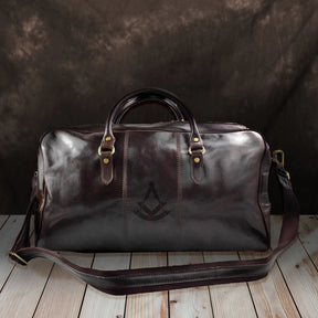 Past Master Blue Lodge Travel Bag - Genuine Leather - Bricks Masons