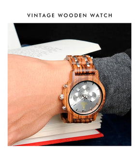Past Master Blue Lodge California Regulation Wristwatch - Various Wood Colors - Bricks Masons