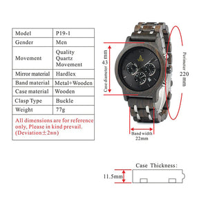 Past Master Blue Lodge California Regulation Wristwatch - Various Wood Colors - Bricks Masons