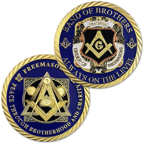 Master Mason Blue Lodge Coin - Band Of Brothers - Bricks Masons