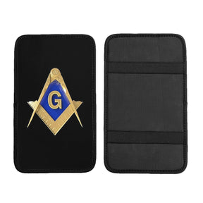 Master Mason Blue Lodge Car Armrest - Golden Square and Compass G - Bricks Masons